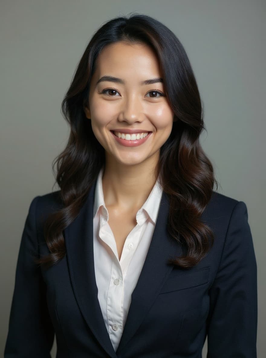 professional headshot navy blazer