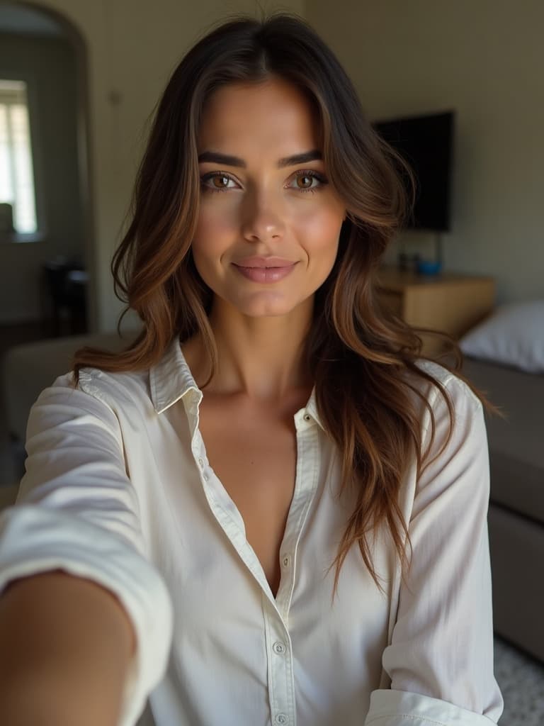 indoor selfie